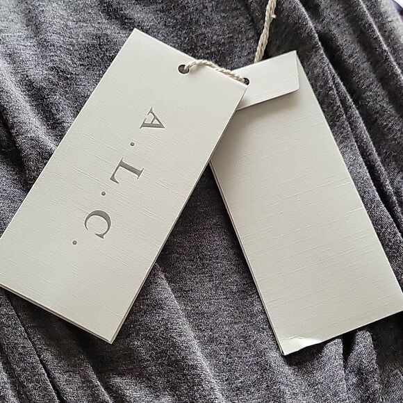 NWT ALC XS Covan Dress Grey Goddess Maxi Long Ruched Sexy Party Luxury Formal - Picture 11 of 16